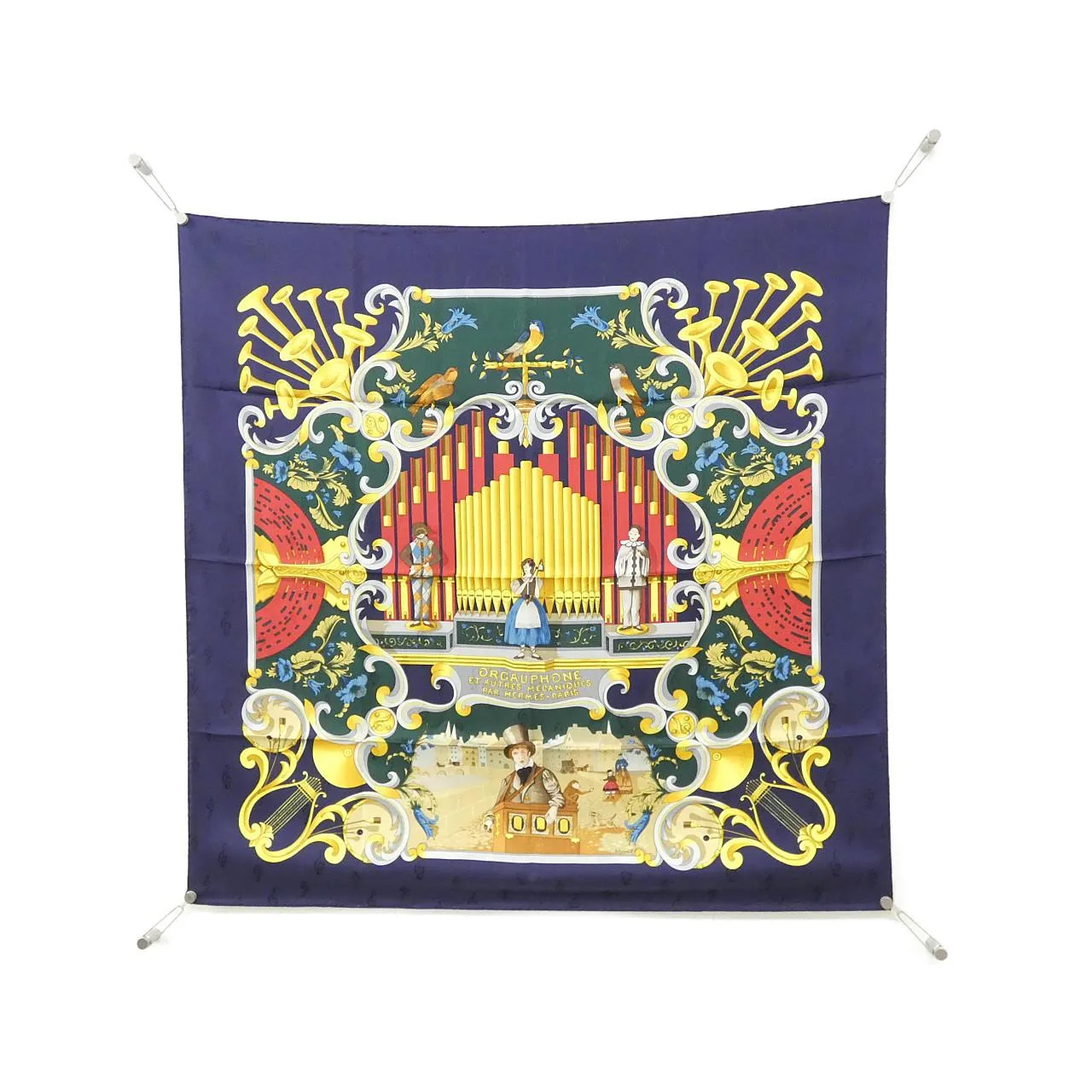 HERMES Scarf Gold