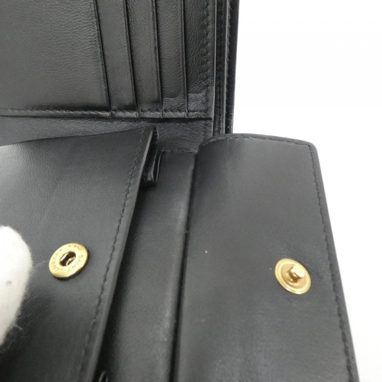 SAINT LAURENT 610193 DZEDW Wallet Black Rank A - Thumbnail 9