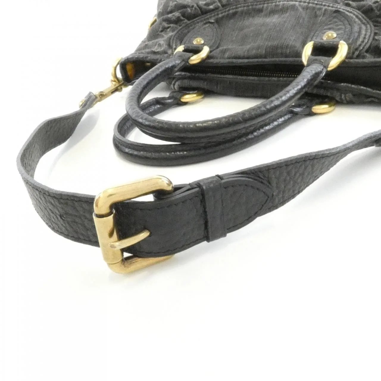 LOUIS VUITTON M95351 Handbag Monogram 黑色 Monogram 中古品B - 縮圖 5