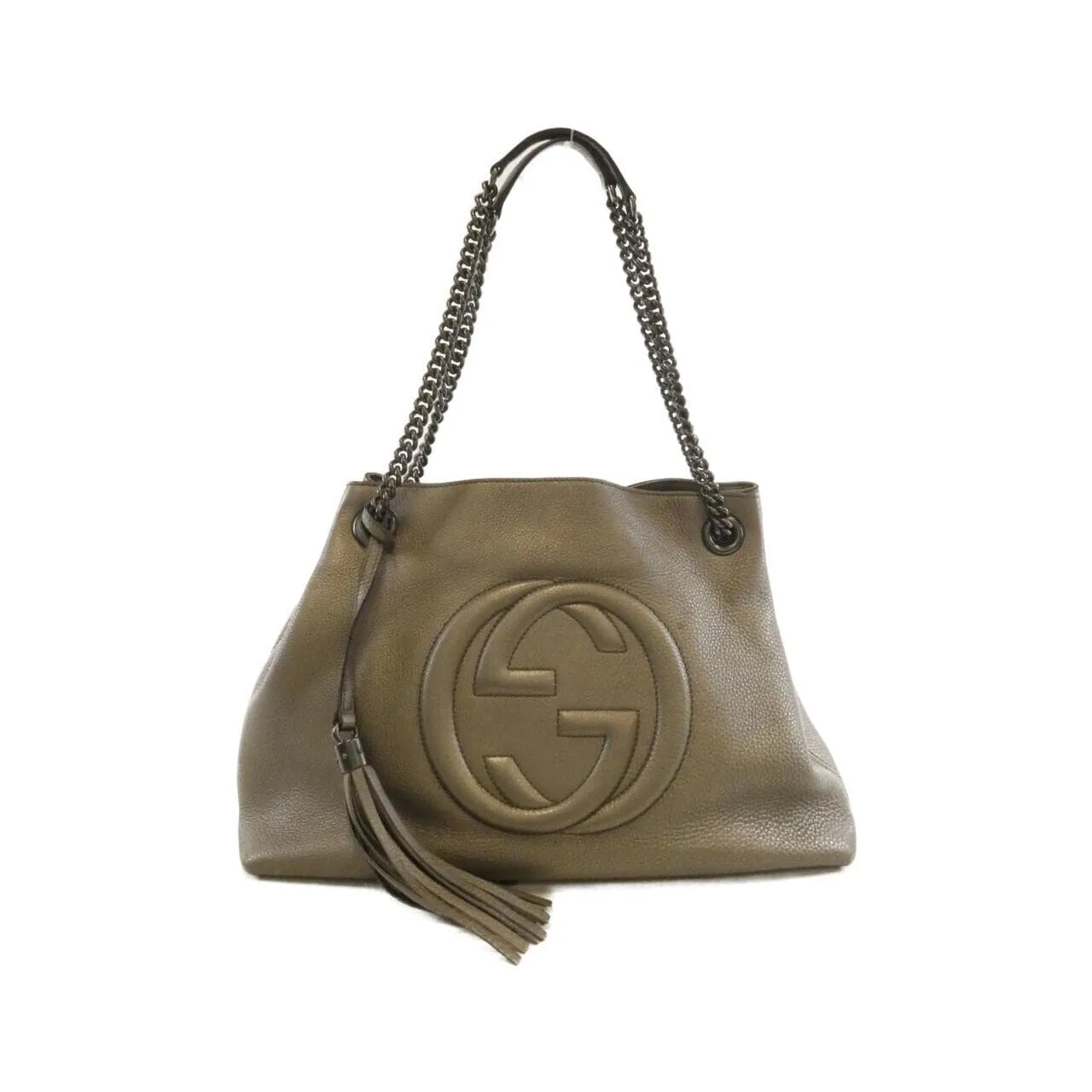GUCCI 308982 AH90G Shoulder Leather Beige