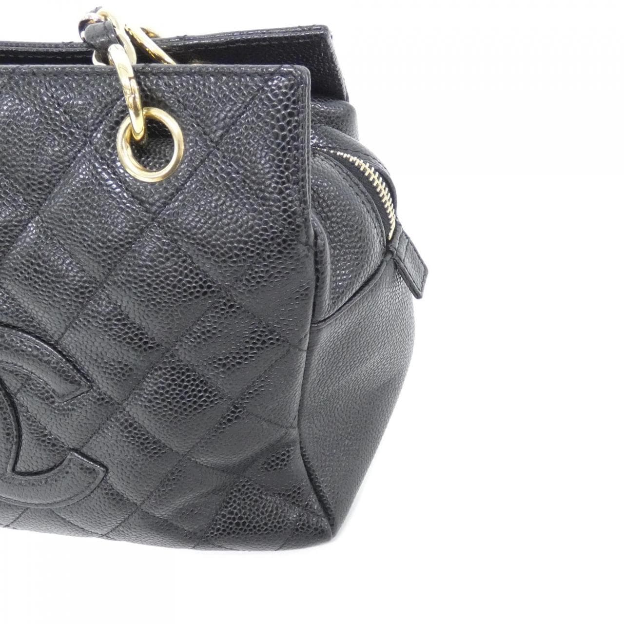 CHANEL 18004 Shoulder Grained Calfskin Black Grained Calfskin - Thumbnail 4