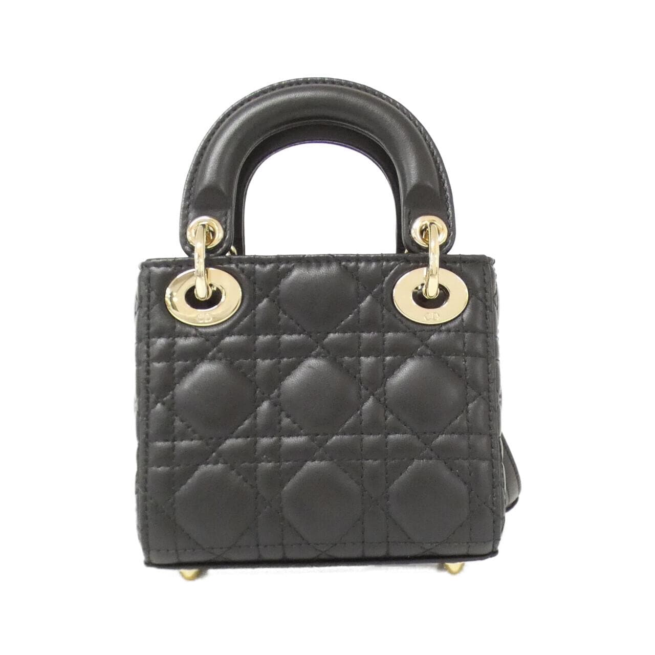 DIOR Lady Dior S0856ONGE Bag Lambskin 黑色 羊皮 中古品A - 縮圖 2