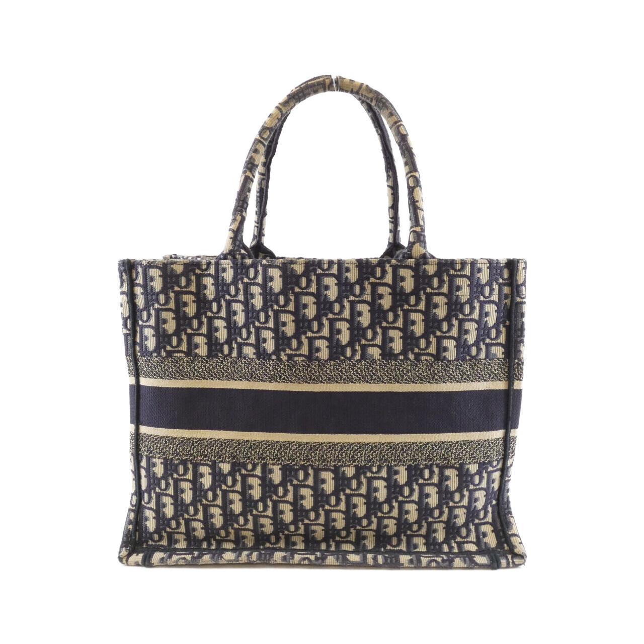 DIOR Book Tote M1296ZRIW Tote Canvas Blue Canvas - Thumbnail 2