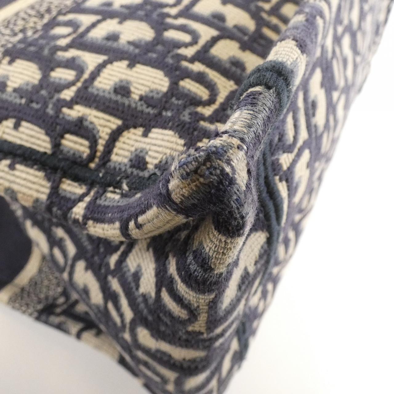 DIOR Book Tote M1296ZRIW Tote Canvas Blue Canvas - Thumbnail 3