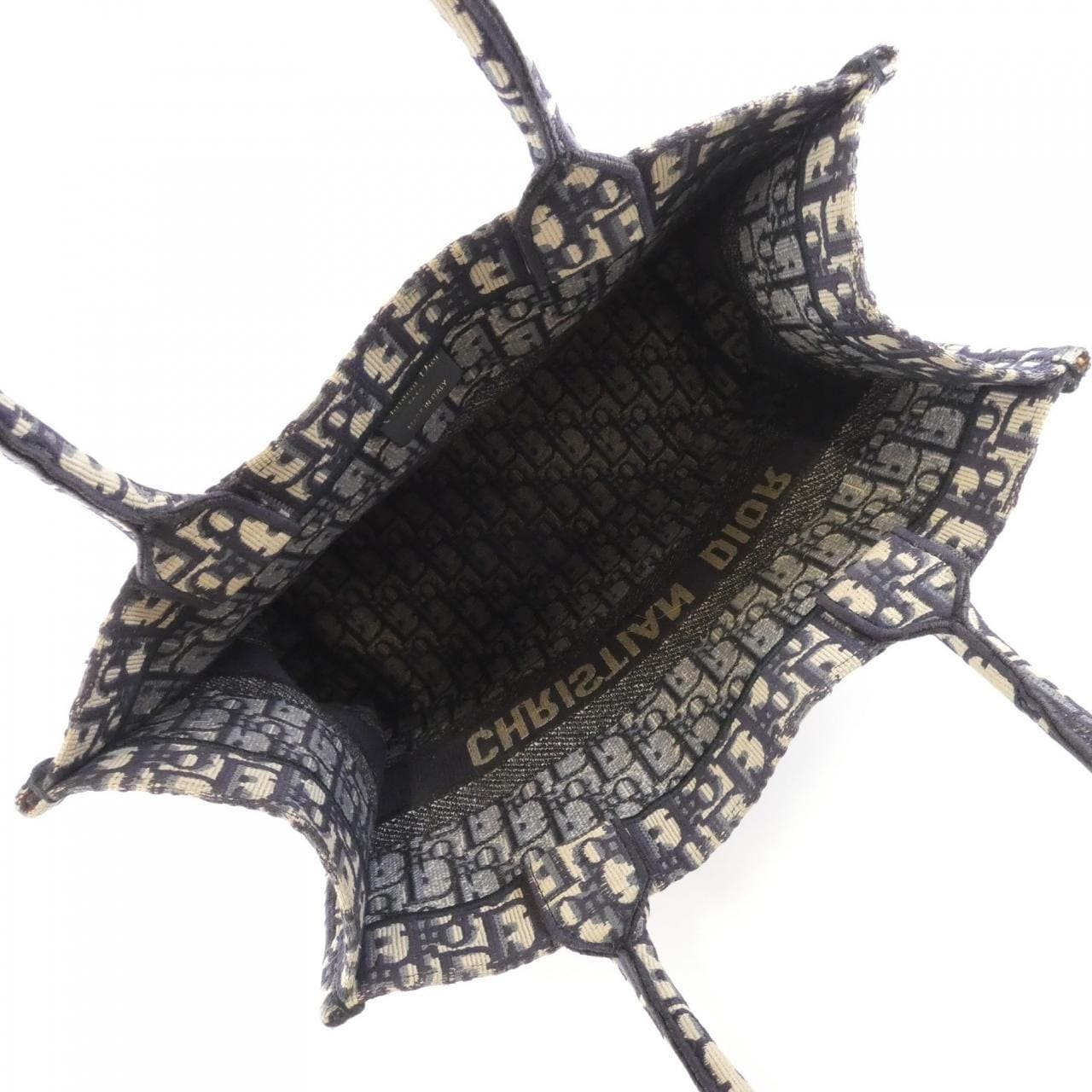 DIOR Book Tote M1296ZRIW Tote Canvas Blue Canvas - Thumbnail 7