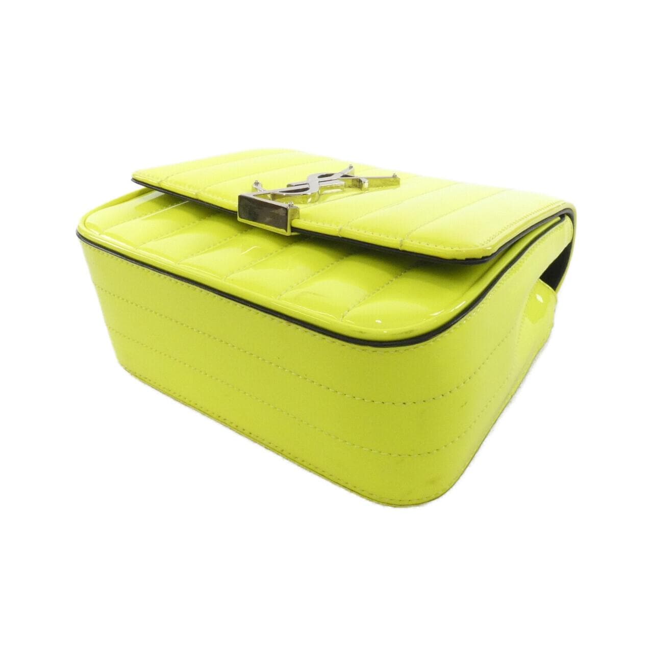 SAINT LAURENT 538439 Shoulder Bag Patent Leather 黃色 漆皮 中古品B - 縮圖 3