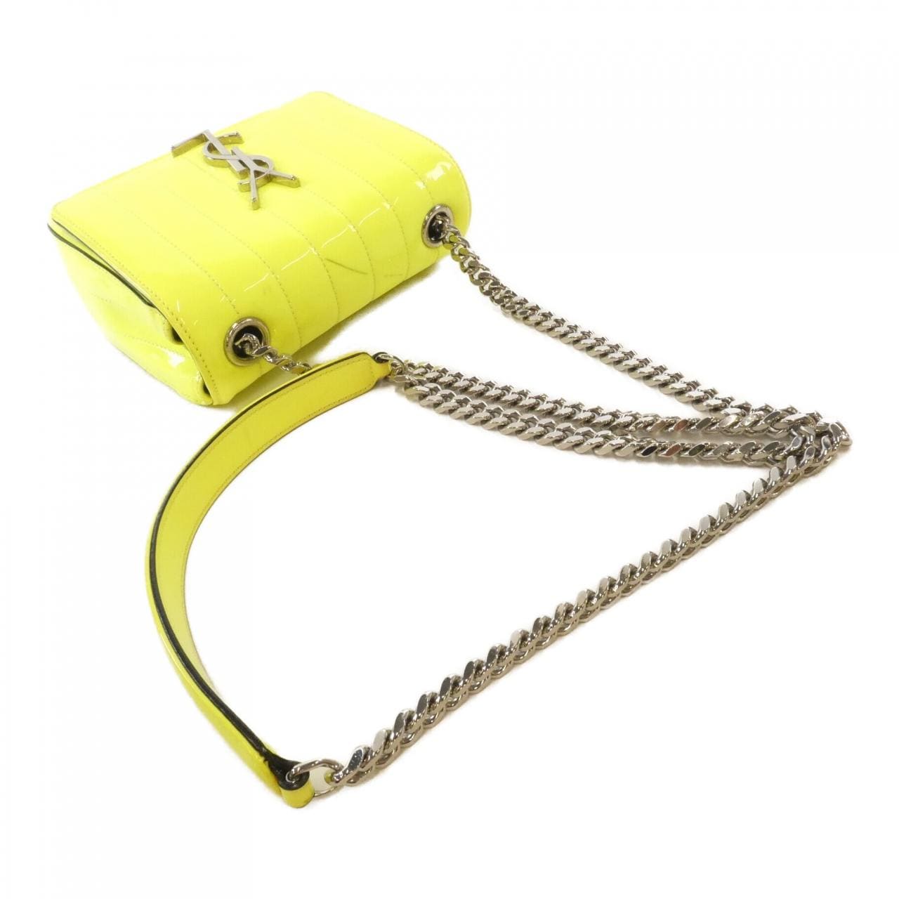 SAINT LAURENT 538439 Shoulder Bag Patent Leather 黃色 漆皮 中古品B - 縮圖 8