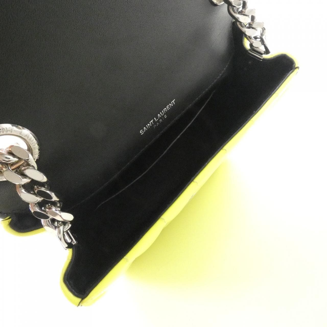 SAINT LAURENT 538439 Shoulder Bag Patent Leather 黃色 漆皮 中古品B - 縮圖 9