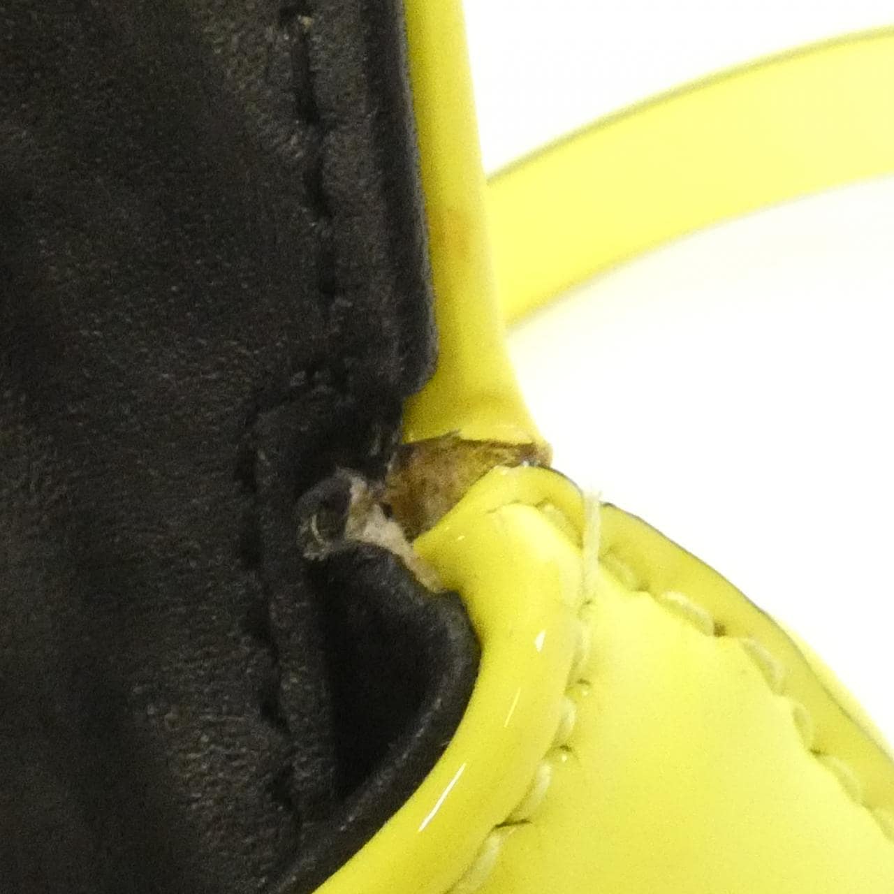 SAINT LAURENT 538439 Shoulder Bag Patent Leather 黃色 漆皮 中古品B - 縮圖 10