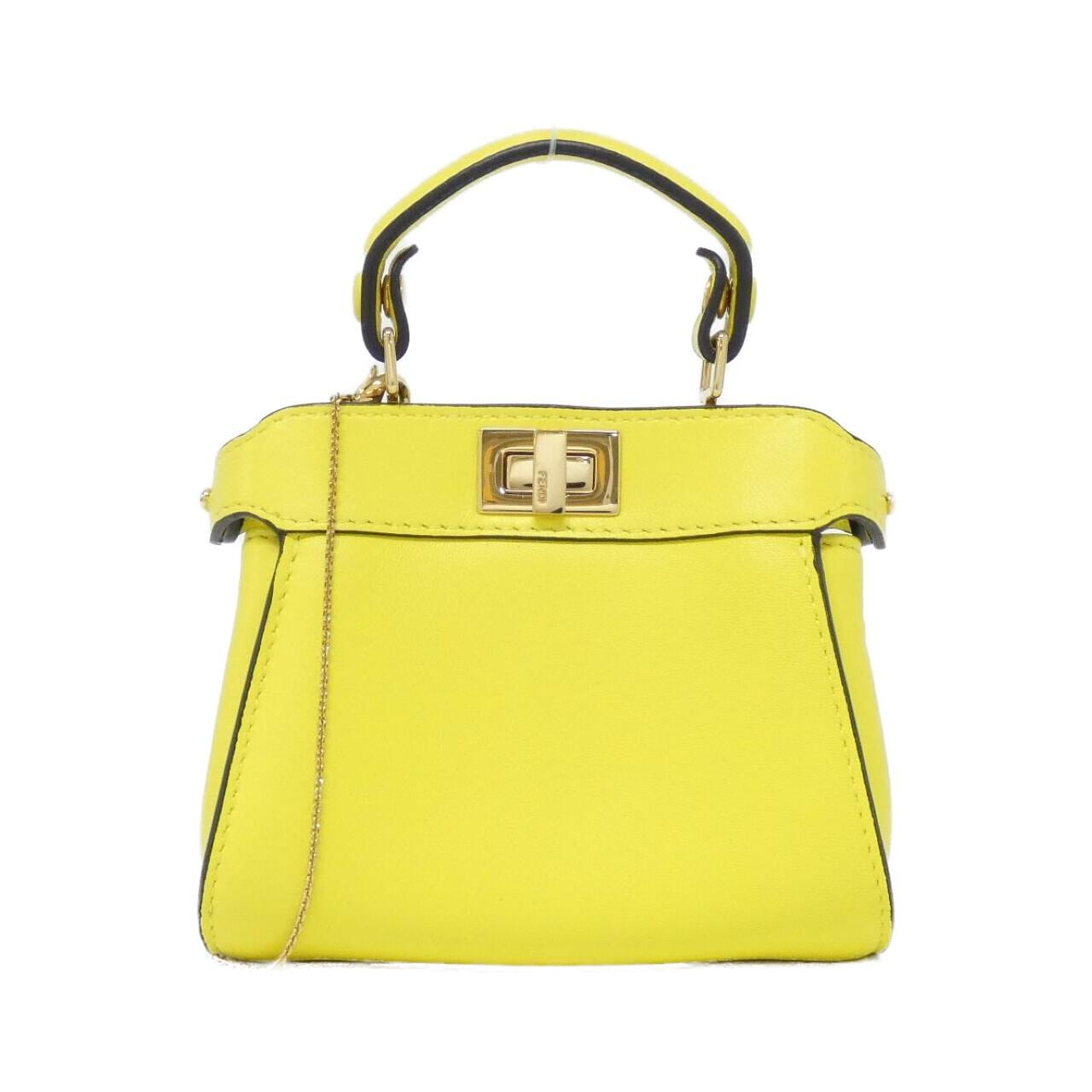 FENDI Peekaboo 7AS294 ABVE Bag Leather Black