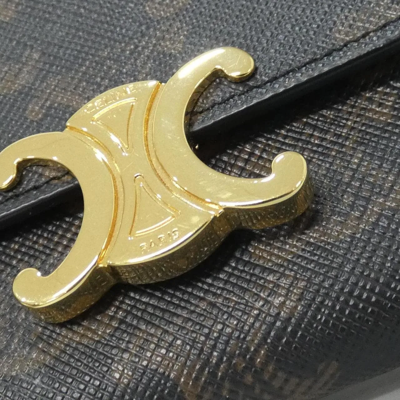 CELINE 10I652DS3 Wallet Canvas Black Canvas Rank A - Thumbnail 5