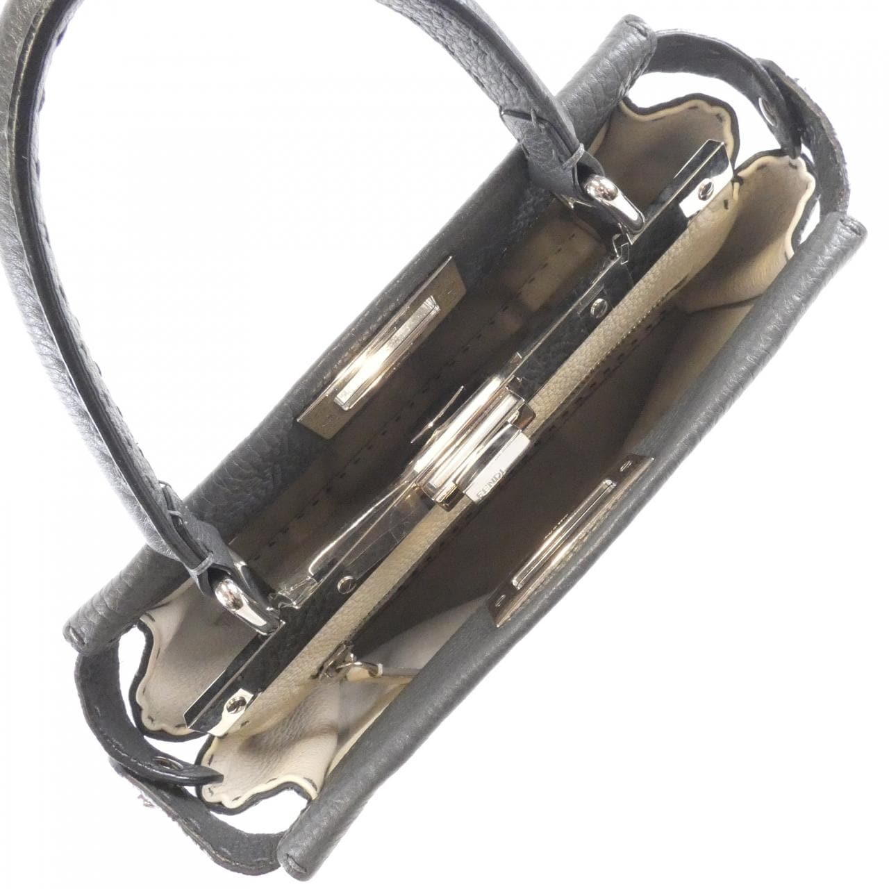 FENDI Peekaboo 8BN290 Q0J Bag Black Rank A - Thumbnail 8