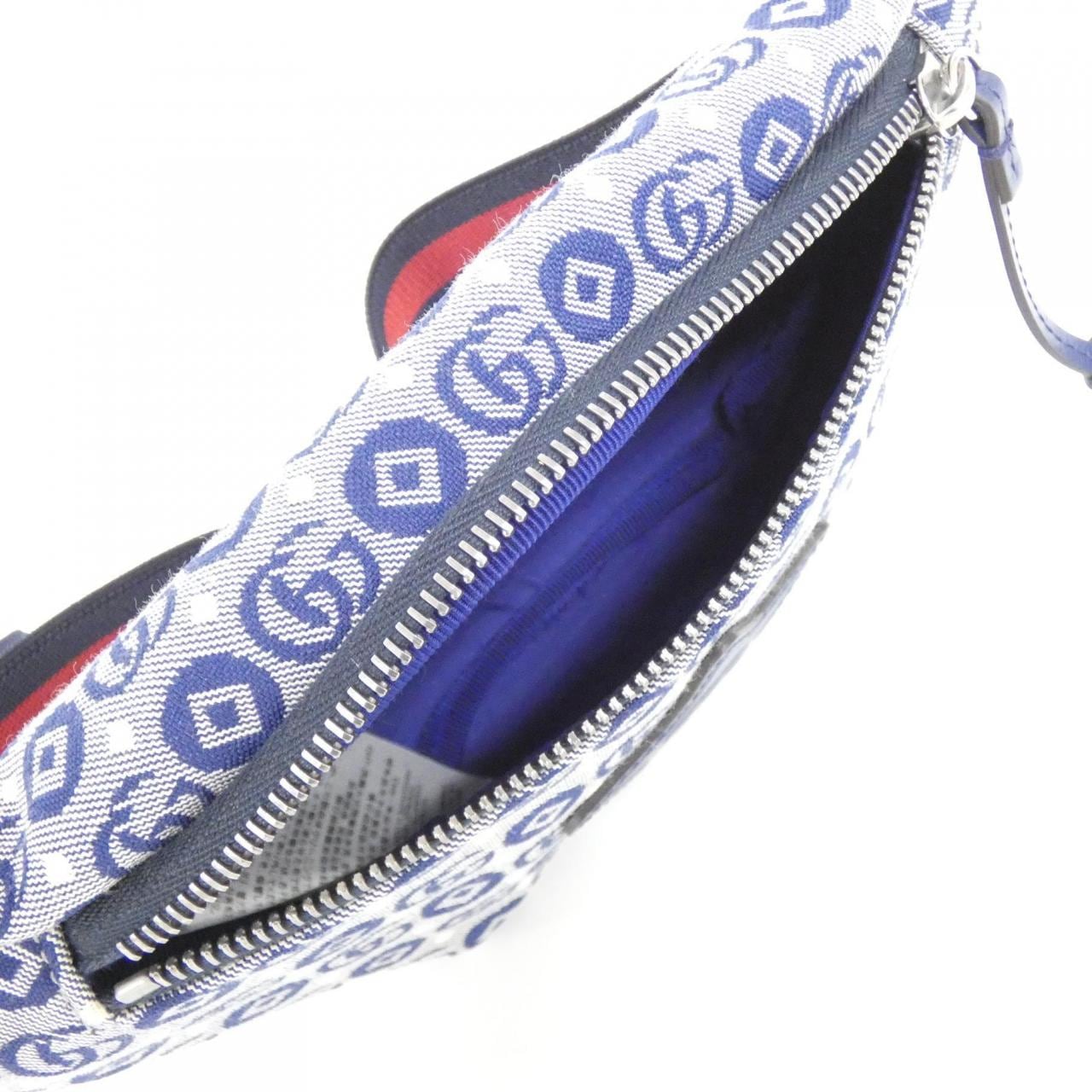 GUCCI 502095 U4GAN Belt Bag Cotton Black Cotton - Thumbnail 6