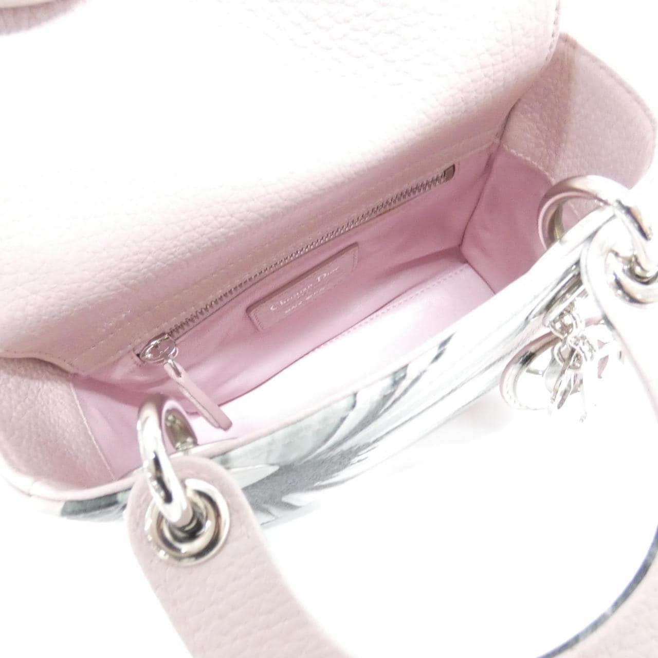 DIOR Lady Dior Bag Leather Pink Leather - Thumbnail 9