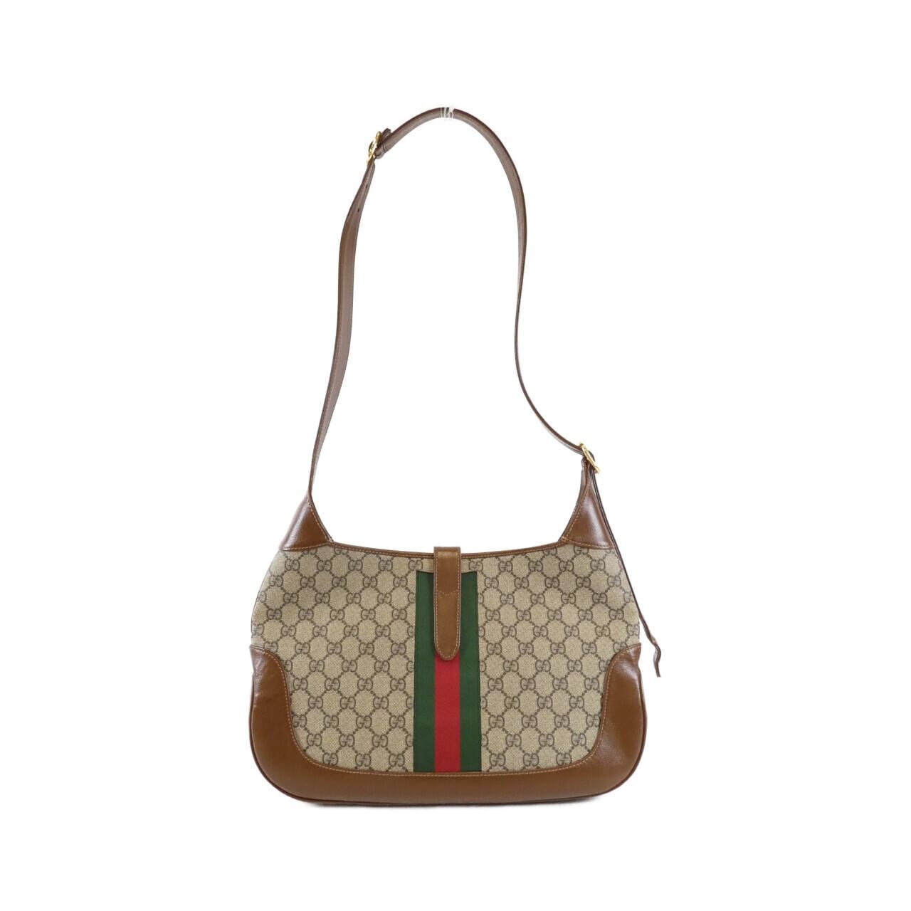 GUCCI Jackie 636710 HUHHG Shoulder Bag Canvas 黑色 帆布 中古品B - 縮圖 2