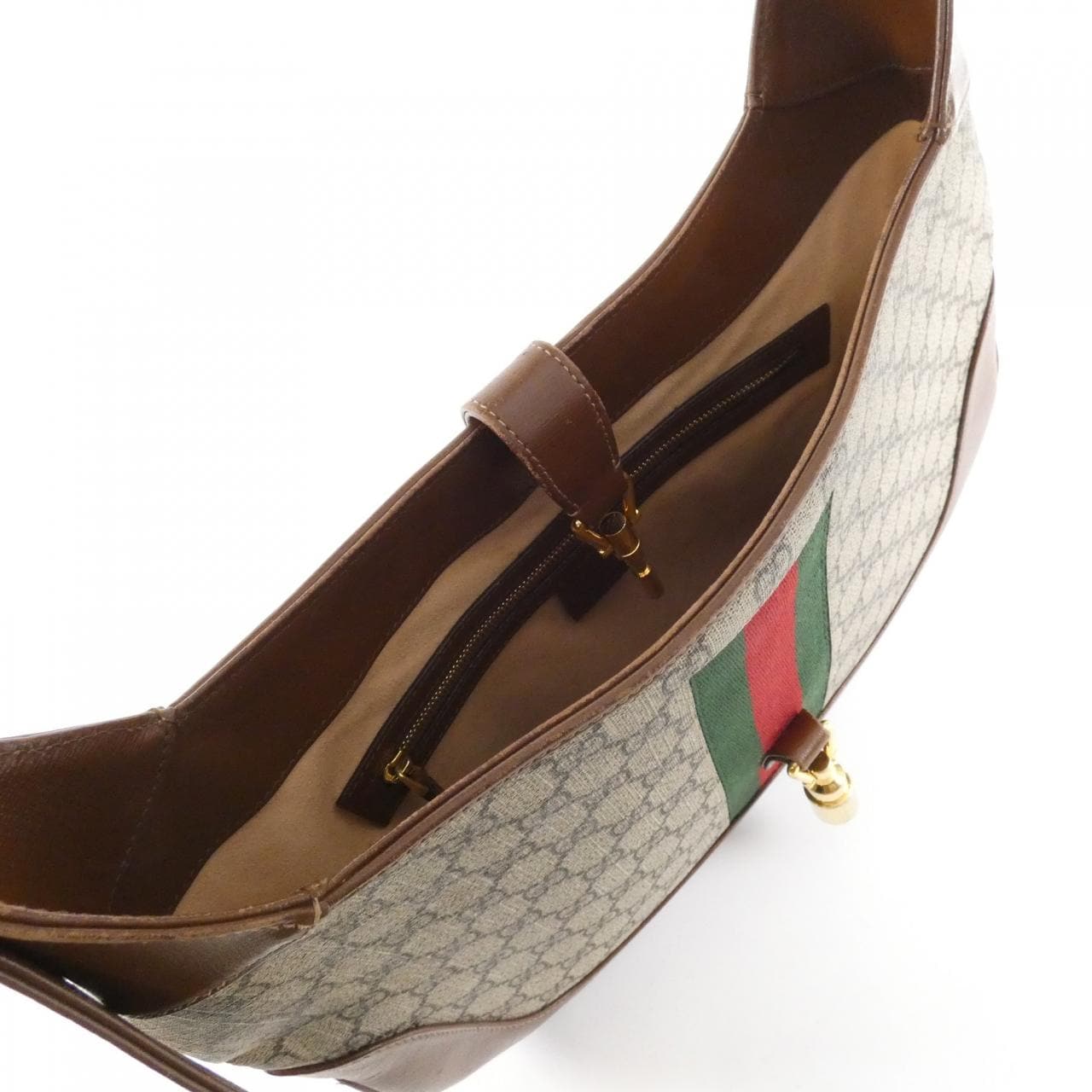 GUCCI Jackie 636710 HUHHG Shoulder Bag Canvas 黑色 帆布 中古品B - 縮圖 9