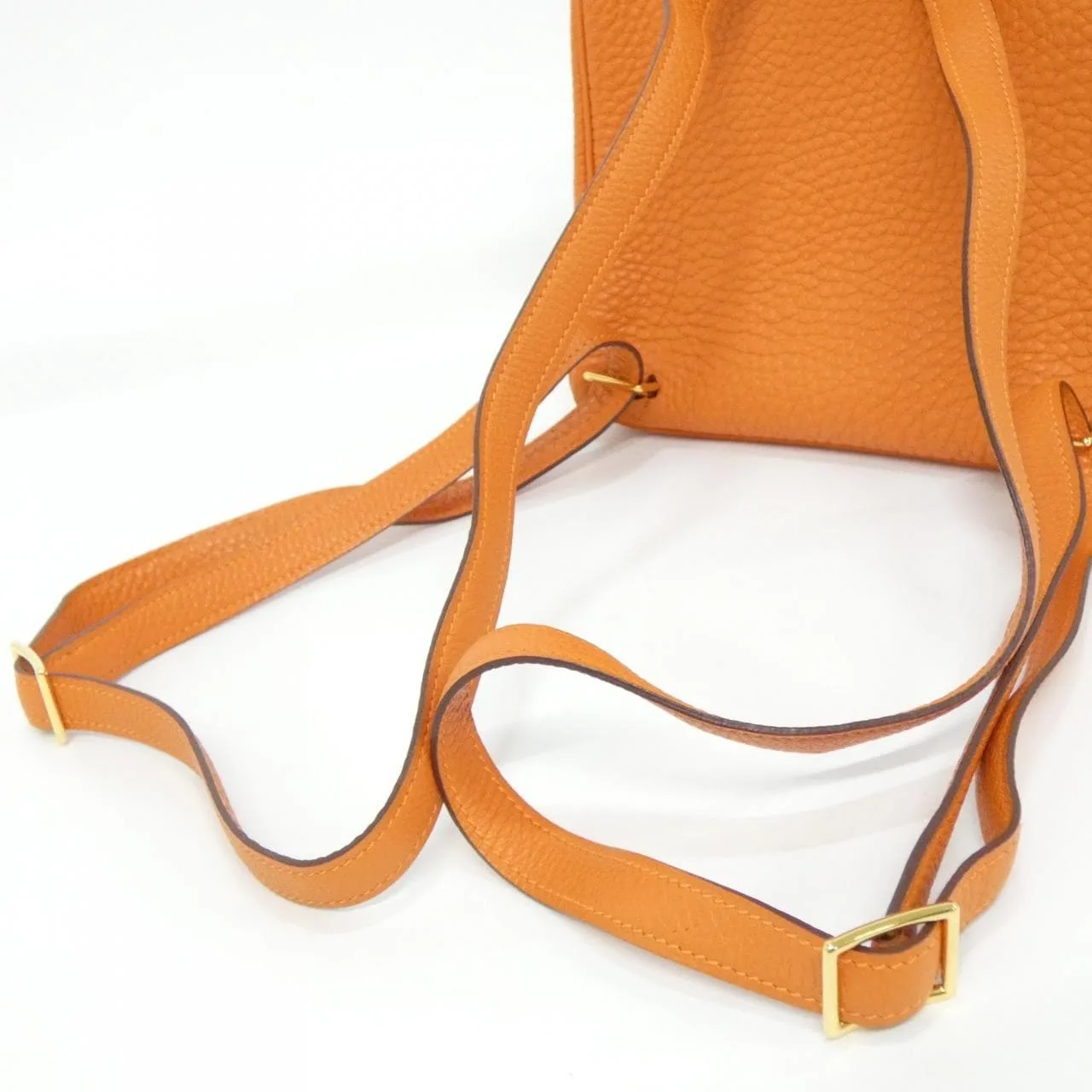 HERMES Kelly Backpack Togo 橙色 Togo 牛皮 中古品A - 縮圖 8