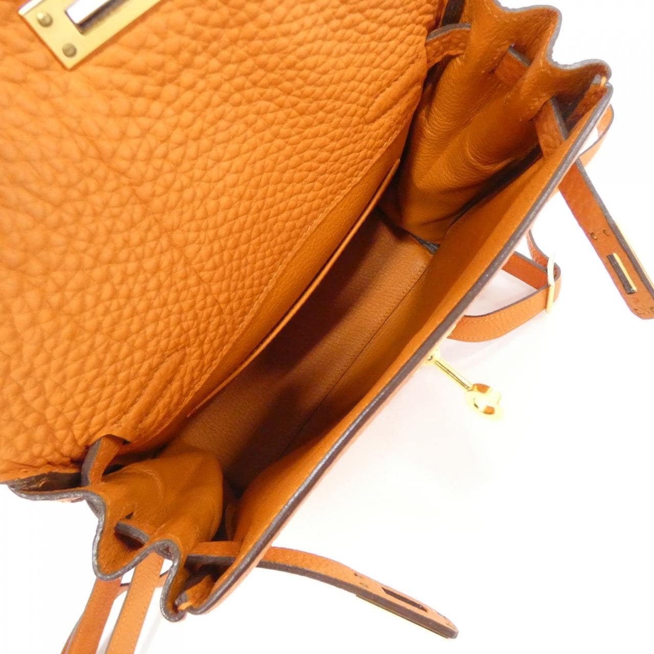 HERMES HERMÈS Kelly Backpack Togo Orange Togo Leather - Thumbnail 9