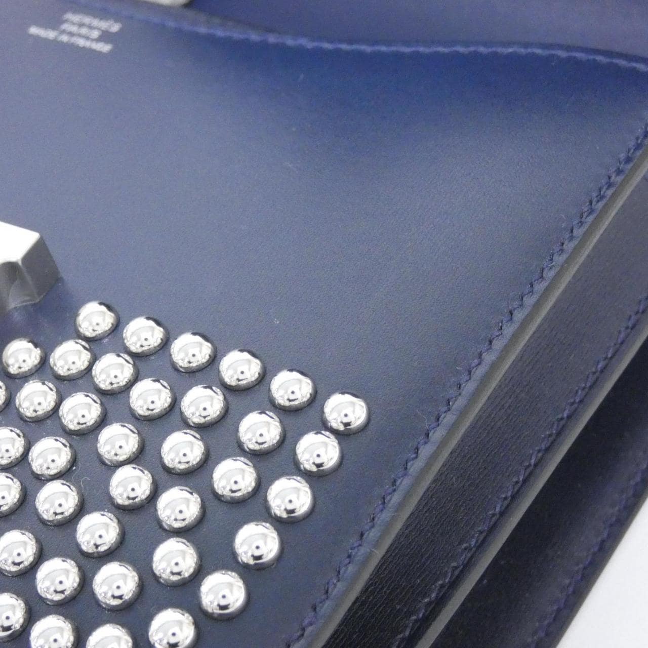 HERMES HERMÈS Constance 084952CK Shoulder Bag Box Calf Blue Box Calf Leather Rank A - Thumbnail 4