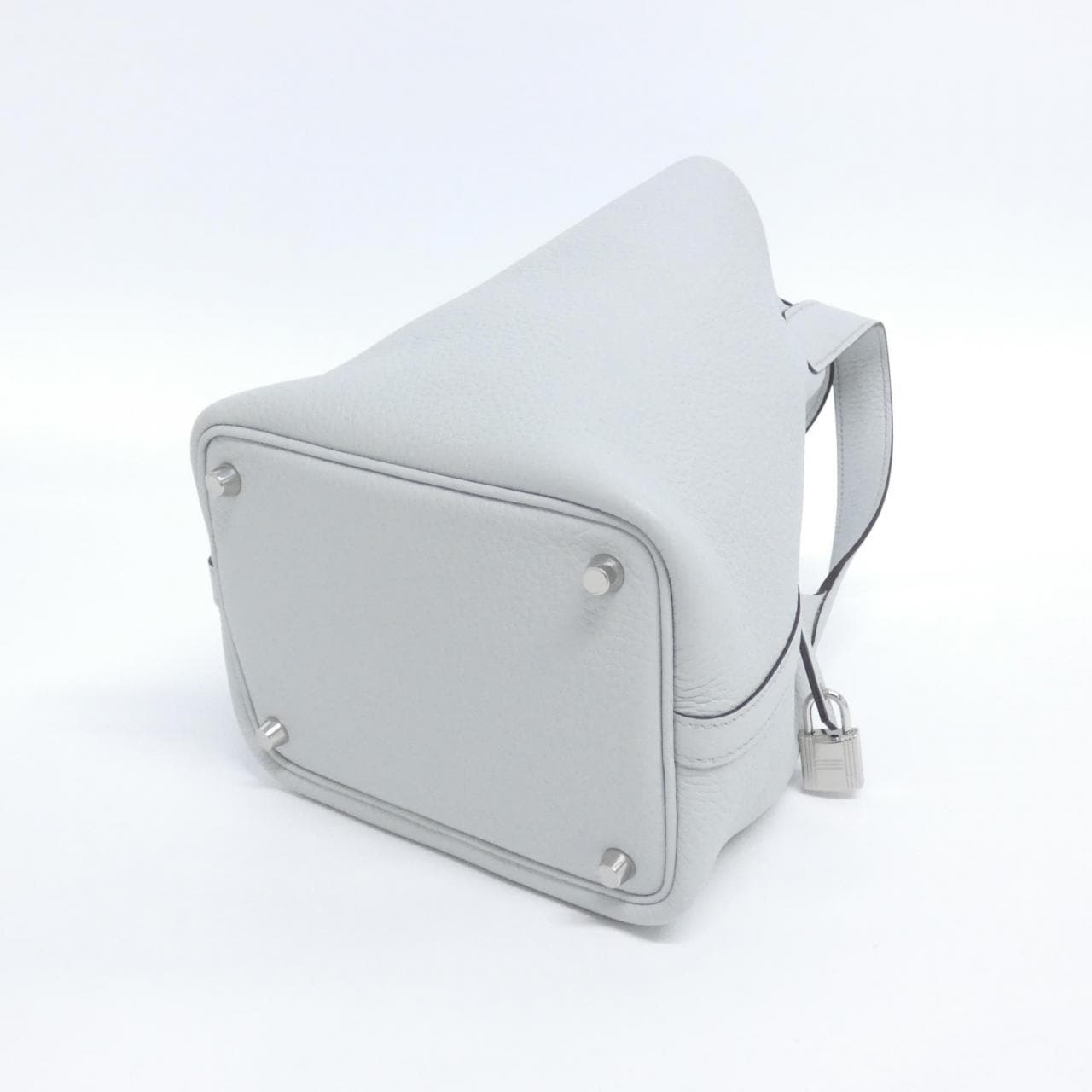 HERMES HERMÈS Picotin 056289CK Bag Clemence Blue Clemence Leather - Thumbnail 2