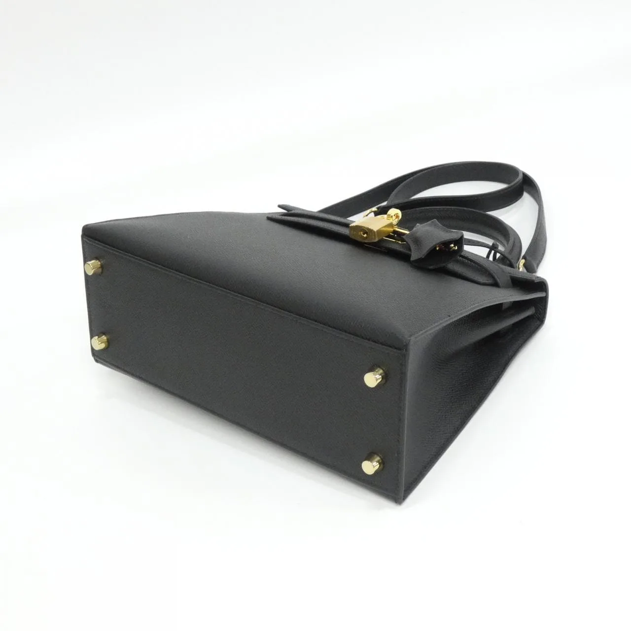 HERMES Kelly 038416CC Handbag Epsom Black Epsom Leather Rank A - Thumbnail 3