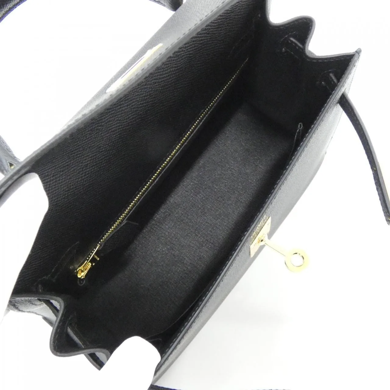 HERMES Kelly 038416CC Handbag Epsom Black Epsom Leather Rank A - Thumbnail 8