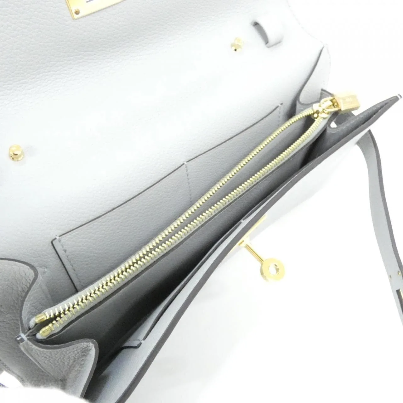 HERMES Kelly 084169CC Wallet Blue Unused - Thumbnail 5