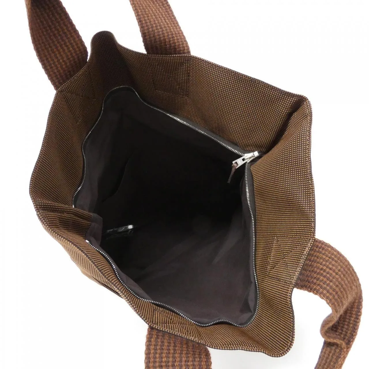 HERMES 101085M Handbag Canvas Brown Canvas Rank A - Thumbnail 7