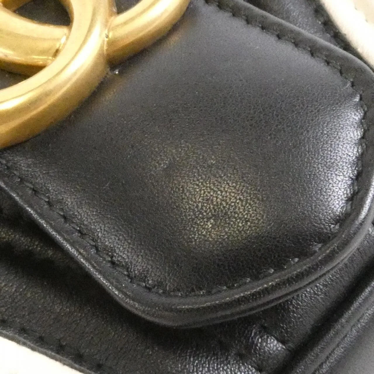 GUCCI GG Marmont 443497 DRWST Shoulder Leather Black Leather - Thumbnail 4