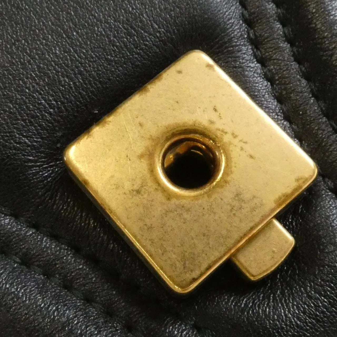 GUCCI GG Marmont 443497 DRWST Shoulder Leather Black Leather - Thumbnail 9