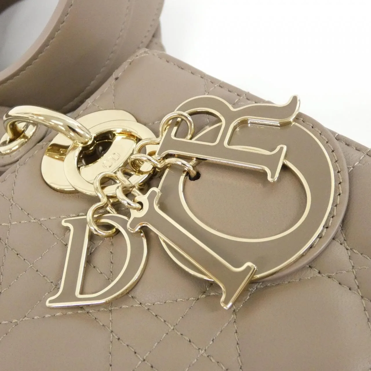 DIOR Lady Dior M0538OCEA Handbag Lambskin 黑色 羊皮 中古品A - 縮圖 4