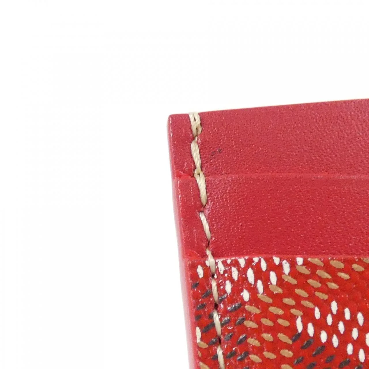 GOYARD Card Case Canvas 紅色 帆布 中古品A - 縮圖 4