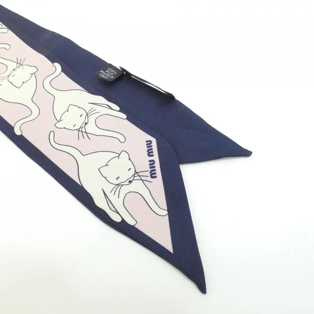 MIU MIU 5FF008 Scarf 黑色 中古品A - 縮圖 2