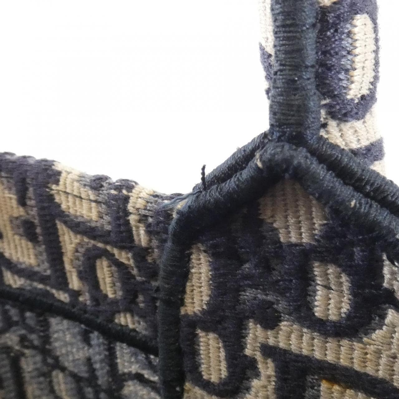 DIOR Book Tote M1265ZRIW Tote Canvas 藍色 帆布 中古品A - 縮圖 6