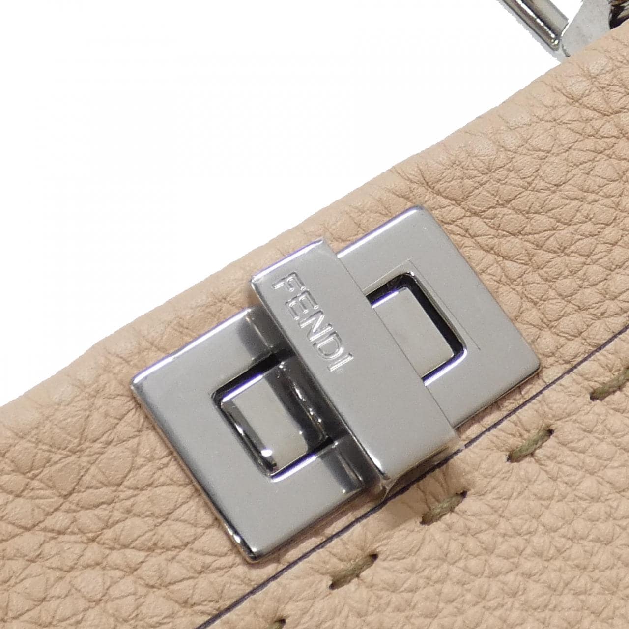 FENDI Peekaboo 8BN244 AMQ6 Bag Leather 黑色 皮革 中古品A - 縮圖 3