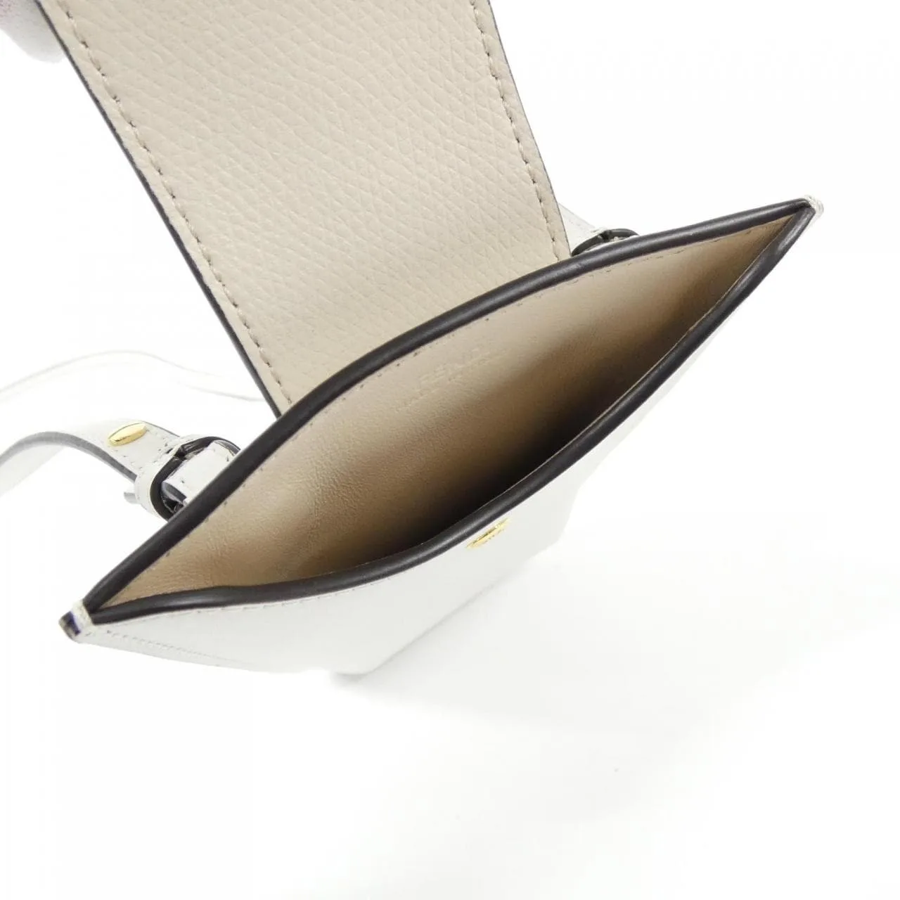 FENDI 7AS188 ALWA Wallet Leather Black Leather Rank A - Thumbnail 4