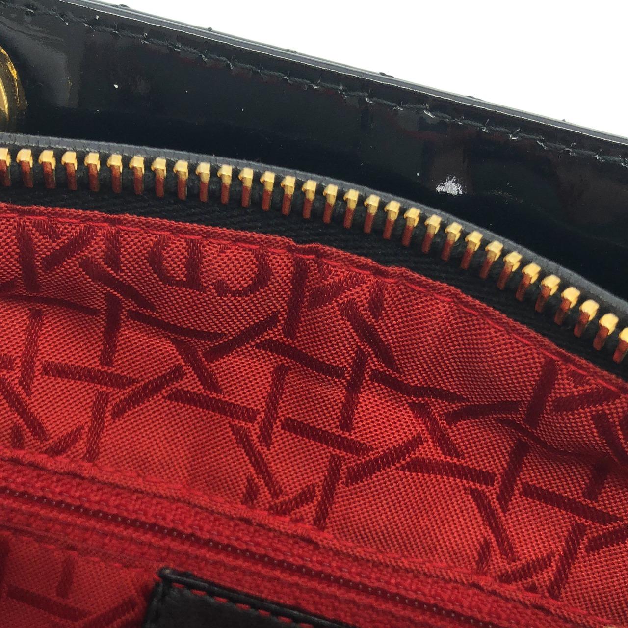 DIOR Lady Dior VRB44550 Handbag Patent Leather 黑色 漆皮 中古品A - 縮圖 8