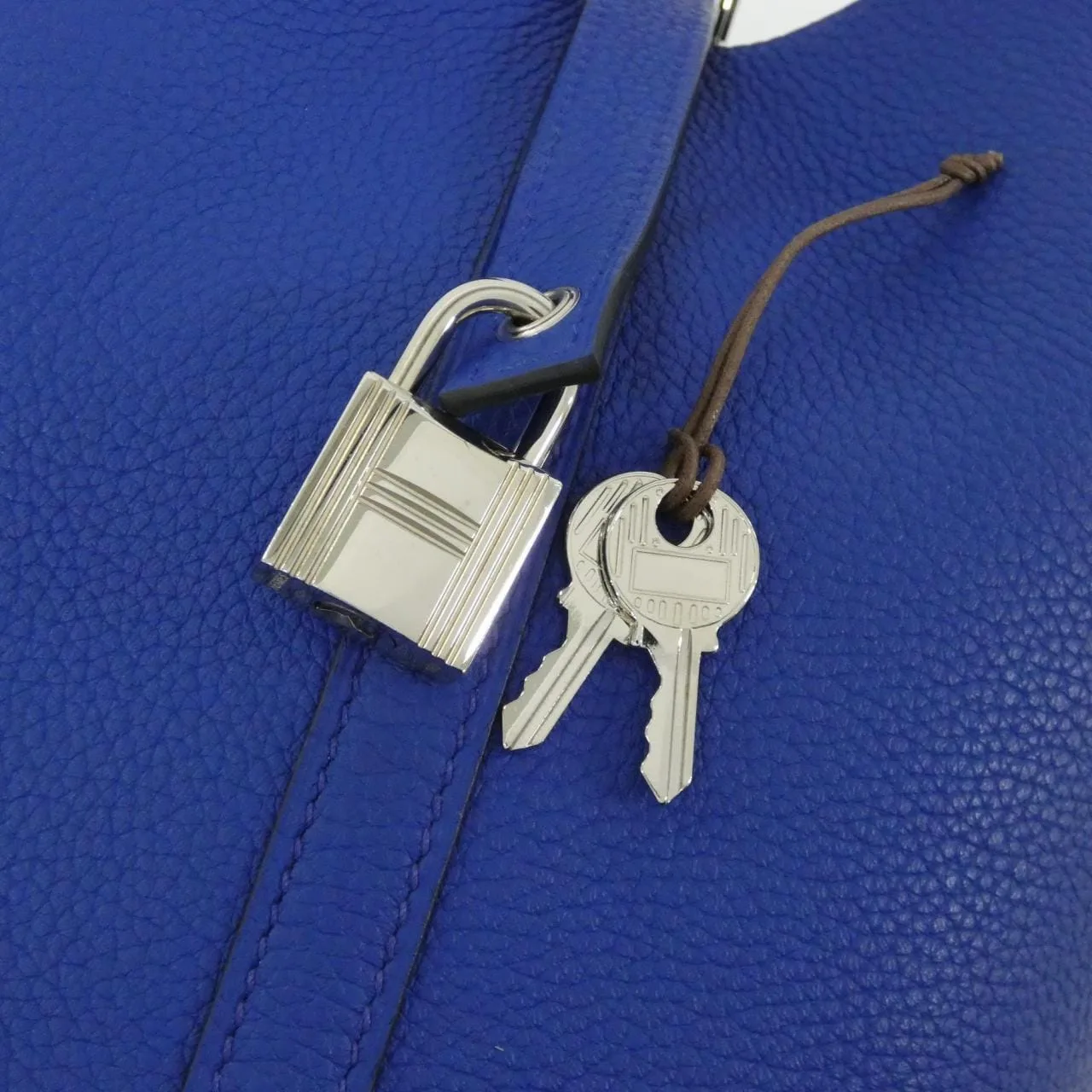 HERMES Picotin 073597CK Handbag 藍色 中古品A - 縮圖 3