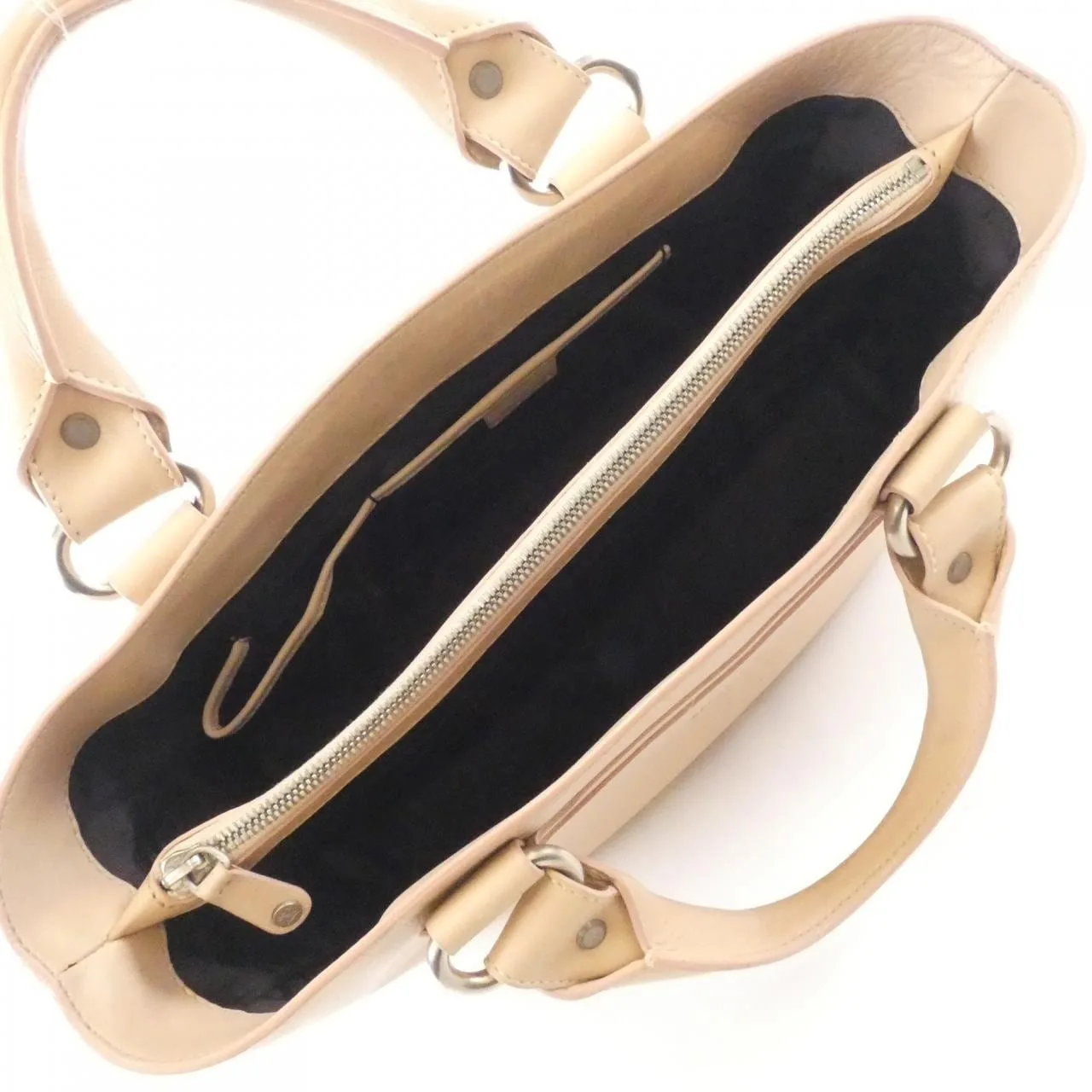 CELINE Handbag Leather Beige Leather - Thumbnail 8