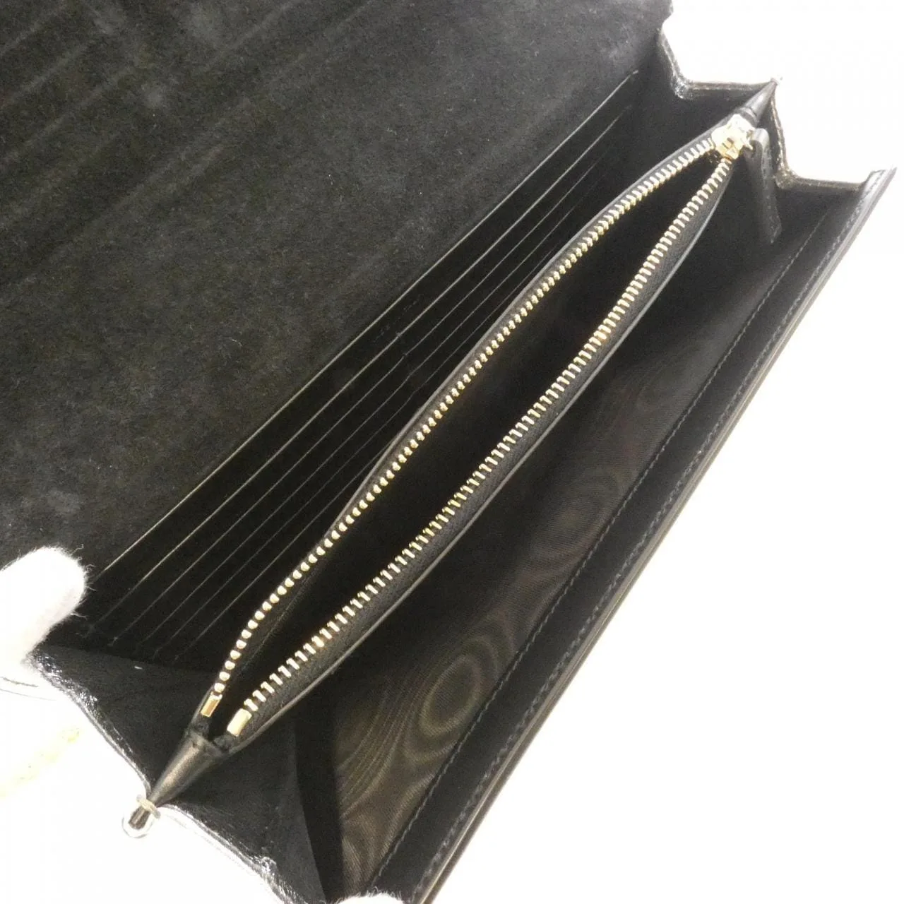 SAINT LAURENT 559075 BRF3O Wallet Leather Silver Leather Rank A - Thumbnail 9