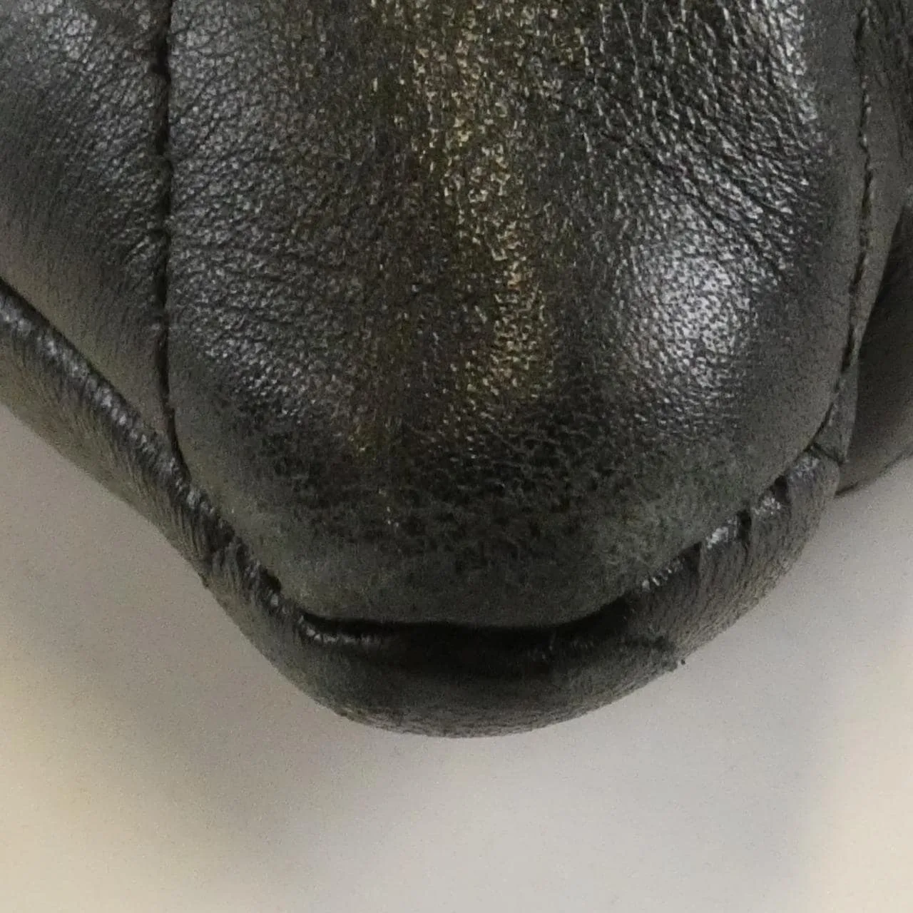 CHANEL Cambon 28126 Handbag Patent Leather 黑色 漆皮 中古品B - 縮圖 3