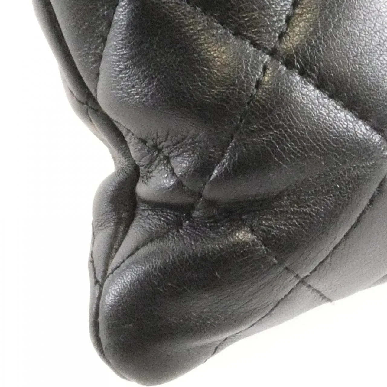 CHANEL Cambon 28126 Handbag Patent Leather 黑色 漆皮 中古品B - 縮圖 4