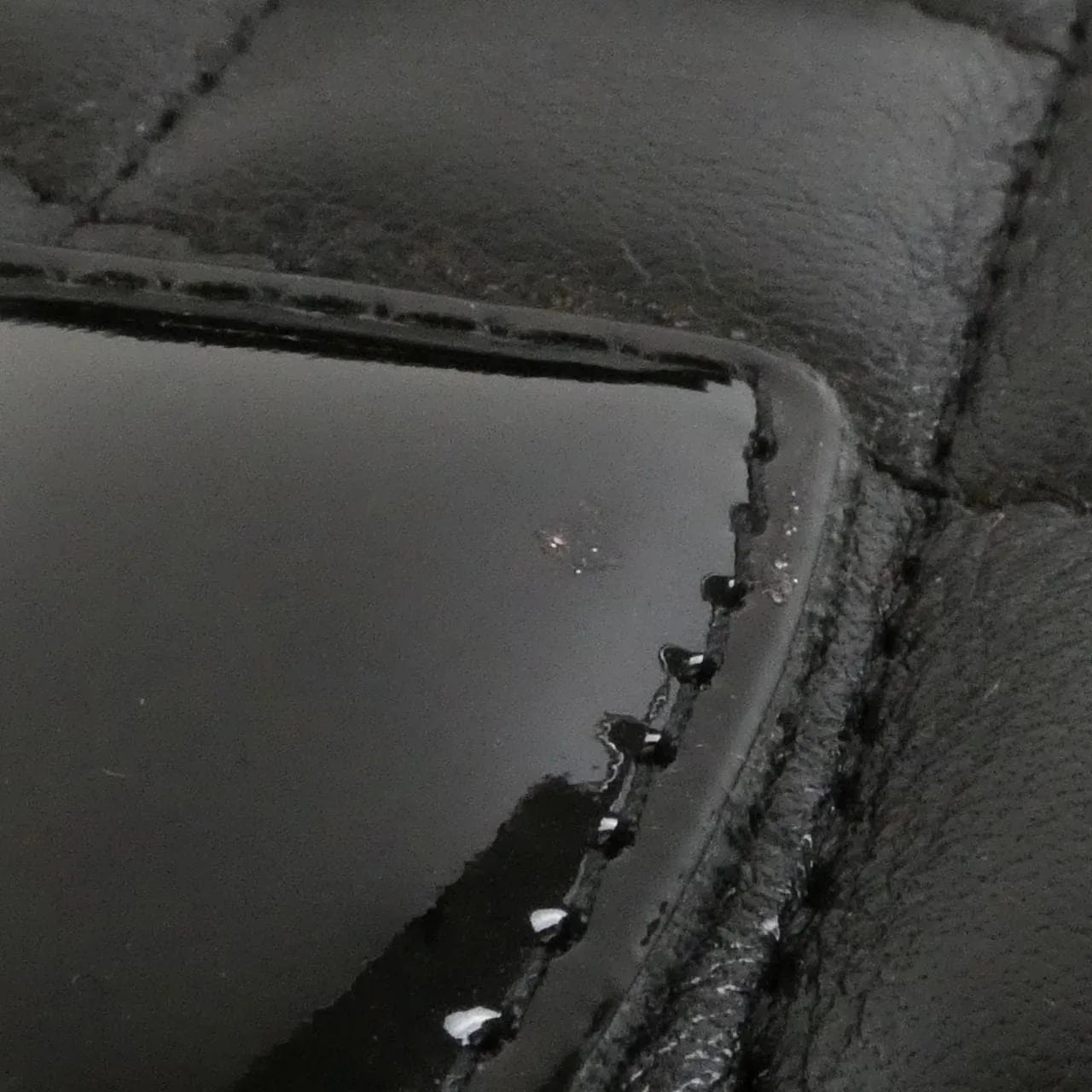 CHANEL Cambon 28126 Handbag Patent Leather 黑色 漆皮 中古品B - 縮圖 5