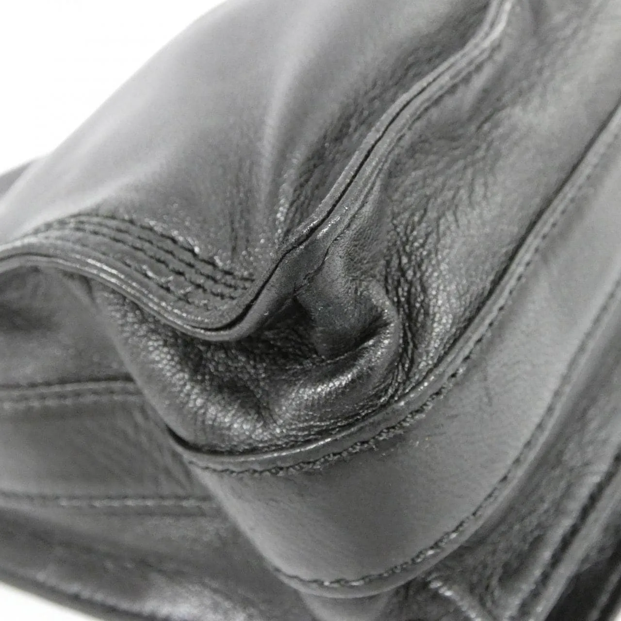 LOEWE 肩背包 皮革 黑色 皮革 中古品A - 縮圖 3