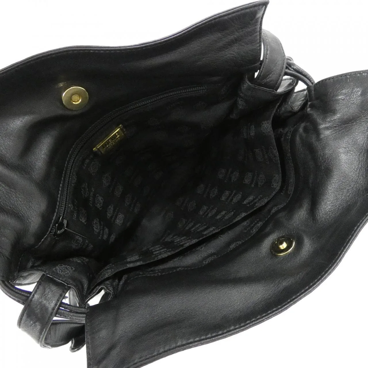 LOEWE 肩背包 皮革 黑色 皮革 中古品A - 縮圖 9