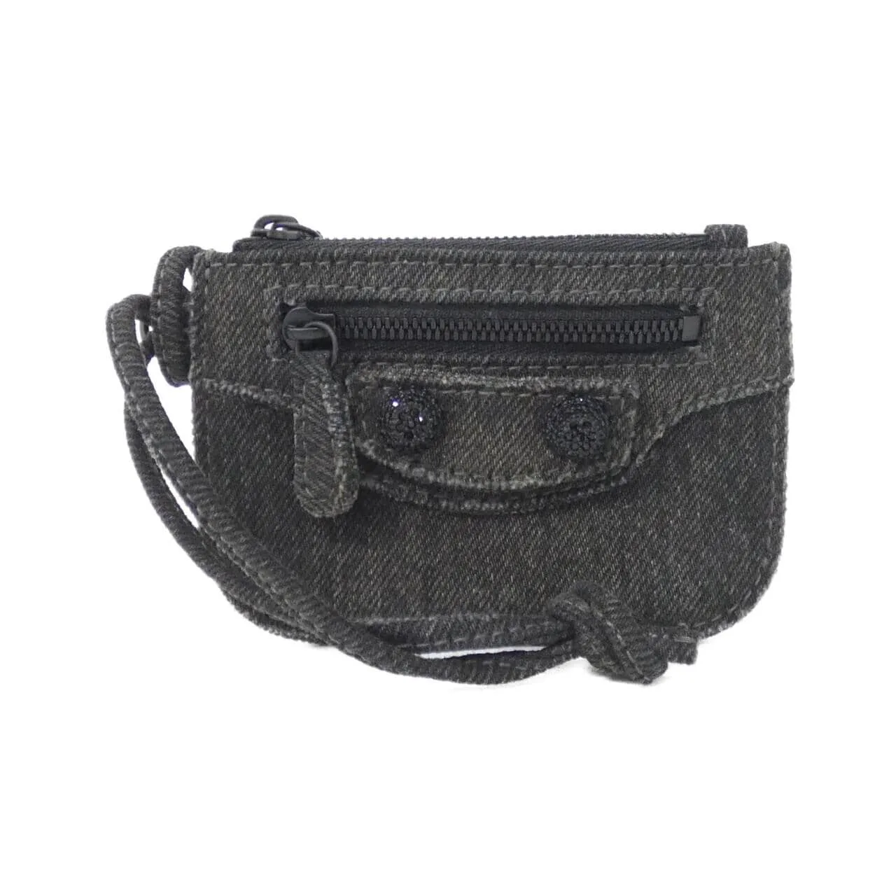 BALENCIAGA Le Cagole 776769 2AAB9 Coin Case Denim