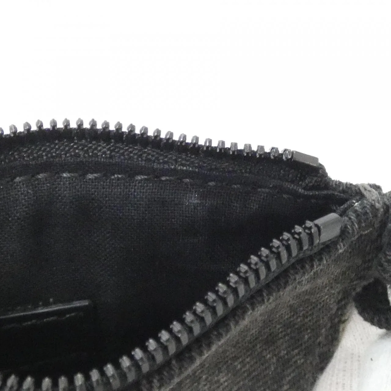 BALENCIAGA Le Cagole 776769 2AAB9 Coin Case Denim 黑色 牛仔布 中古品A - 縮圖 9