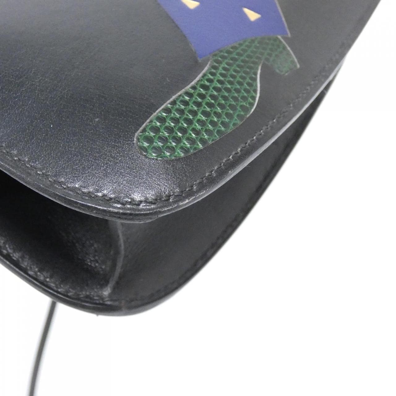 HERMES HERMÈS Shoulder Bag Box Calf Black Box Calf Leather - Thumbnail 4