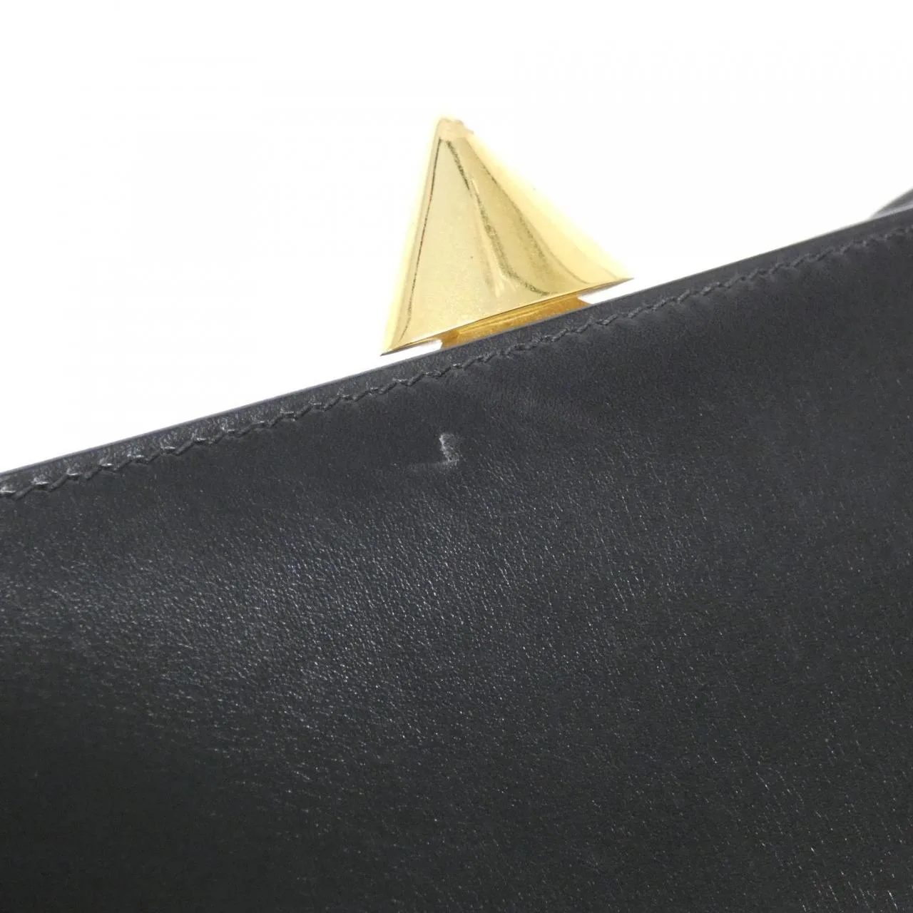 HERMES Shoulder Box Calf Black Box Calf Leather Rank A - Thumbnail 6