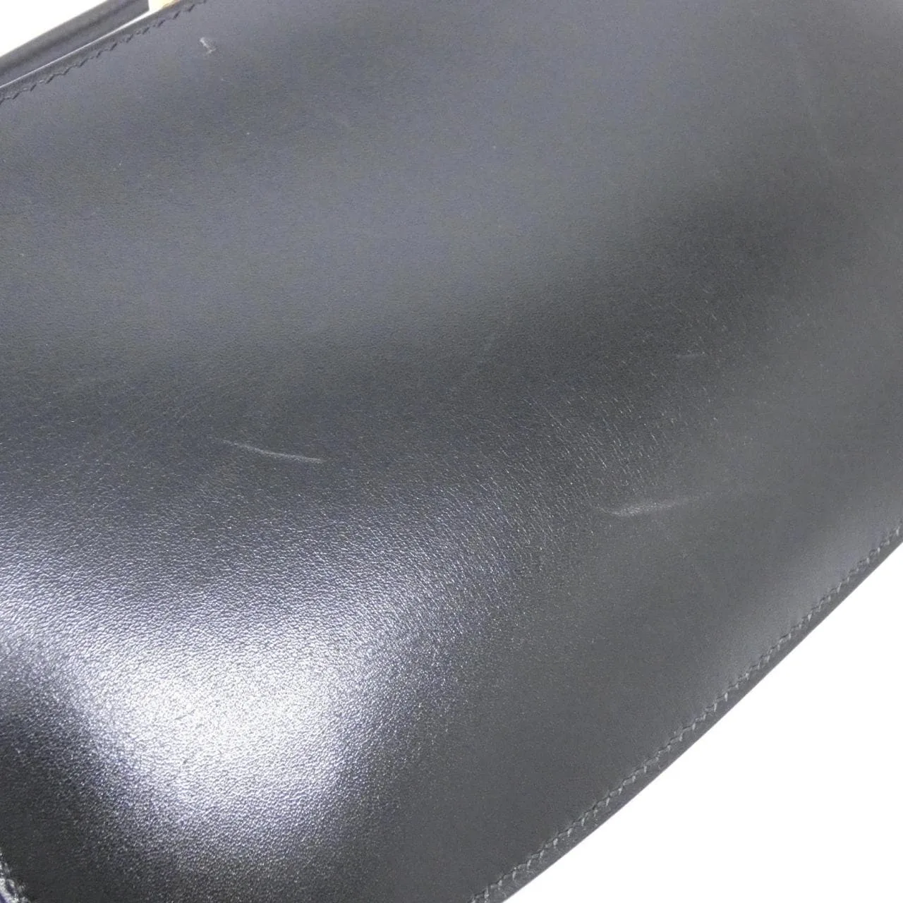 HERMES Shoulder Box Calf Black Box Calf Leather Rank A - Thumbnail 7